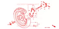 ROUE ARRIERE (1) pour Honda 50 DIO SUMMER SPECIAL de 1992