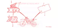 AUTOCOLLANTS pour Honda XR 200 R de 1992