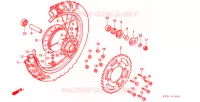 ROUE ARRIERE pour Honda XR 200 R de 1992