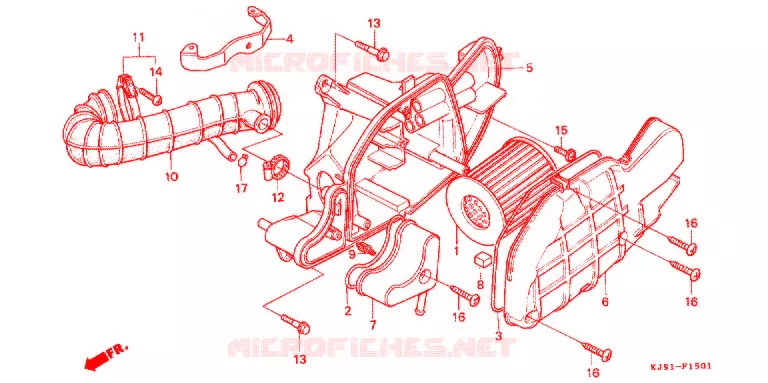 FILTRE A AIR (CH125H/N/P/R) Honda SCOOTER 125 SPACY 1993  CH125P