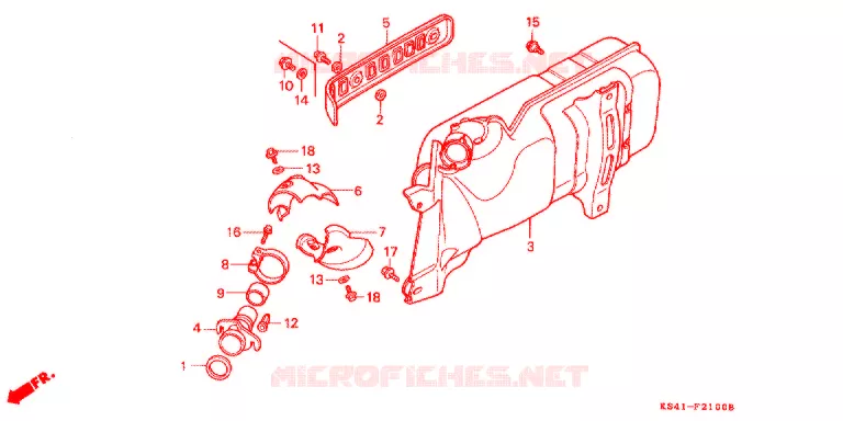 SILENCIEUX D'ECHAPPEMENT Honda SCOOTER 250 FUSION 1993  CN250P