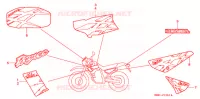 AUTOCOLLANTS (3) pour Honda XL 250 DEGREE de 1993