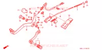 PEDALE (1) pour Honda XL 250 DEGREE de 1993