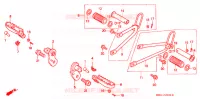 REPOSE PIED pour Honda XL 250 DEGREE de 1993