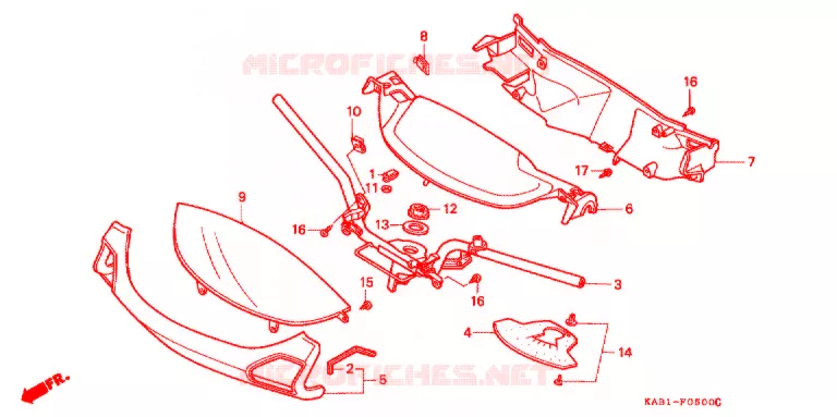 GUIDON - CARENAGE Honda SCOOTER 250 FREEWAY 1996  CH250R