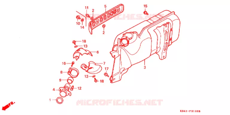SILENCIEUX D'ECHAPPEMENT Honda SCOOTER 250 FUSION 1995  CN250R