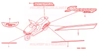 AUTOCOLLANTS (2) pour Honda 250 FREEWAY de 1997