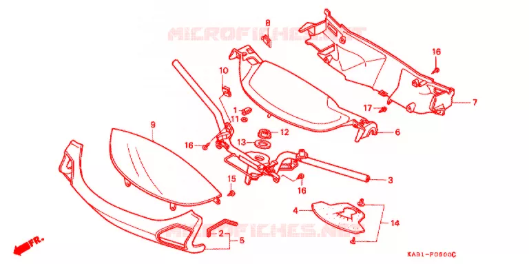 GUIDON - CARENAGE Honda SCOOTER 250 FREEWAY 1997  CH250V