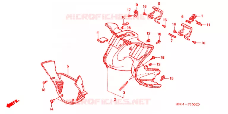 PROTEGE JAMBES Honda SCOOTER 250 FORSIGHT 1997  FES250V