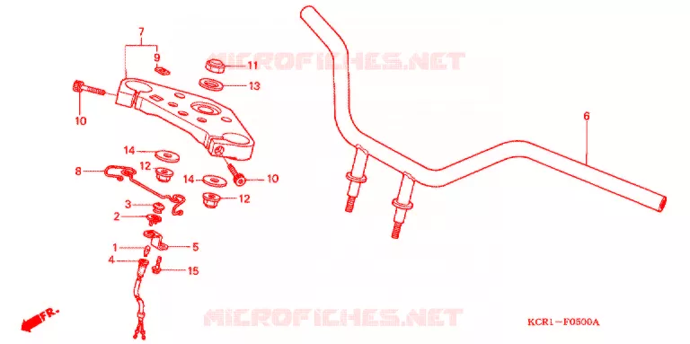 GUIDON - TE DE FOURCHE Honda MOTO 250 MAGNA 1998  VT250CV_V