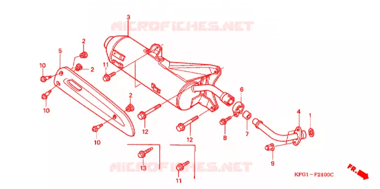 SILENCIEUX D'ECHAPPEMENT Honda SCOOTER 250 FORSIGHT 1998  FES250W