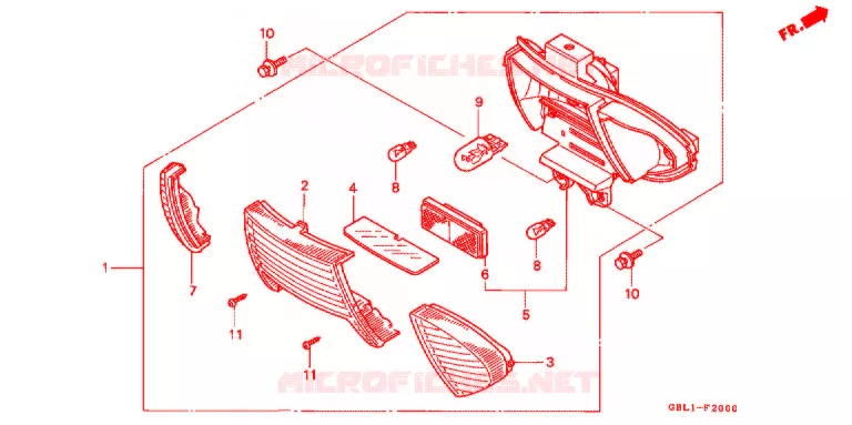 FEUX ARRIERE Honda SCOOTER 50 DIO 2000  SK50MW