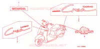 AUTOCOLLANTS pour Honda GIORNO 50 CREA de 1999