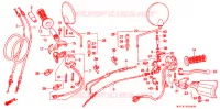 LEVIER DE GUIDON   CABLE   COMMODO pour Honda AFRICA TWIN 750 de 1993