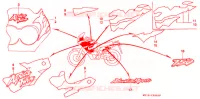 AUTOCOLLANTS (2) pour Honda AFRICA TWIN 750 de 1996