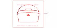 SAC INTERIEUR DE TOP CASE pour Honda AFRICA TWIN 750 de 1998