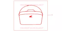 SAC INTERIEUR DE TOP CASE pour Honda AFRICA TWIN 750 de 1999