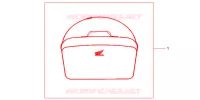 SAC INTERIEUR DE TOP CASE pour Honda AFRICA TWIN 750 de 1999