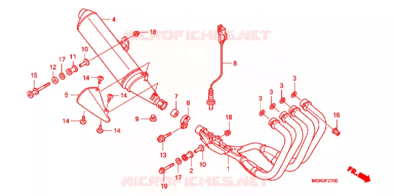 SILENCIEUX D'ECHAPPEMENT Honda MOTO 600 CBF 2010  CBF600SA