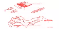 AUTOCOLLANTS (2) pour Honda CB 500 34HP de 1998