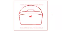 SAC INTERIEUR DE TOP CASE pour Honda CB 500 34HP de 1998
