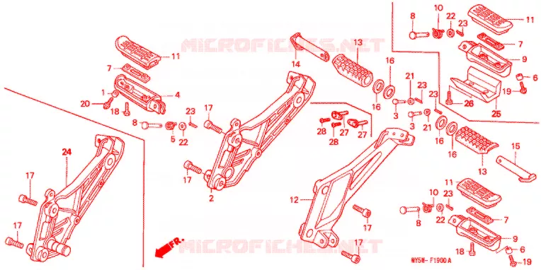 REPOSE PIED Honda MOTO 500 CB 1998  CB500W