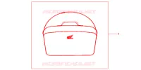 SAC INTERIEUR DE TOP CASE pour Honda CB 500 34HP de 1998