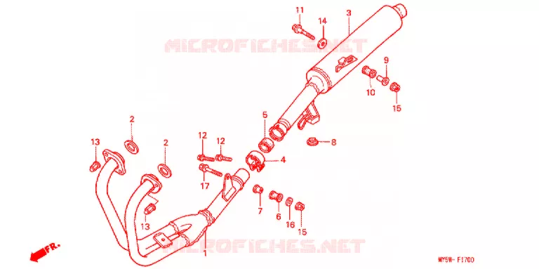 SILENCIEUX D'ECHAPPEMENT Honda MOTO 500 CB 1998  CB500SW