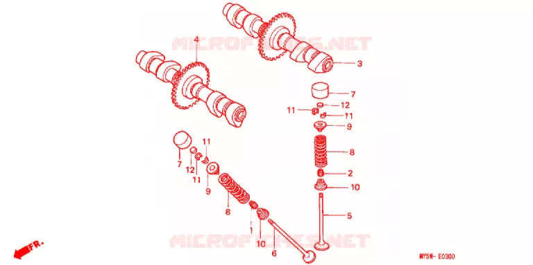 ARBRE A CAMES - SOUPAPE Honda MOTO 500 CB 2000  CB500SY