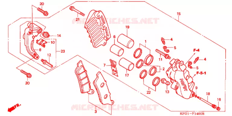 ETRIER DE FREIN AVANT Honda SCOOTER 250 FORSIGHT 2000  FES250X