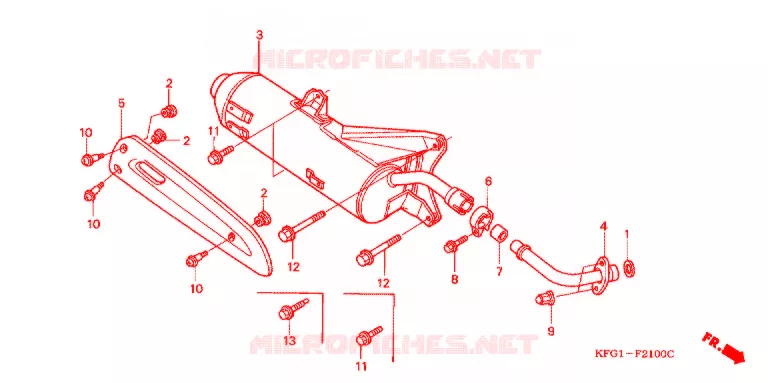 SILENCIEUX D'ECHAPPEMENT Honda SCOOTER 250 FORSIGHT 1999  FES250X
