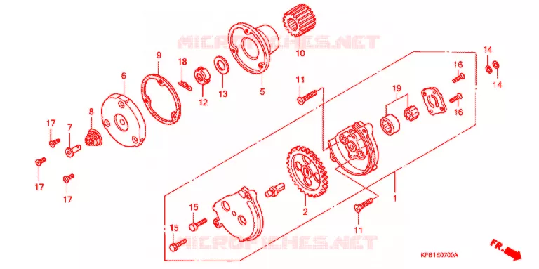 POMPE A HUILE Honda MOTO 230 SL 2001  SL230X