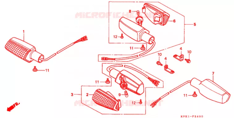 CLIGNOTANT Honda MOTO 250 VTR 2001  VTR250Y