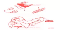 AUTOCOLLANTS (2) pour Honda CB 500 50HP de 1999