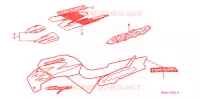 AUTOCOLLANTS (2) pour Honda CB 500 de 1999