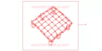 FILET BAGAGES NOIR pour Honda CB 500 de 1999