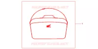 SAC INTERIEUR DE TOP CASE pour Honda CB 500 de 1999