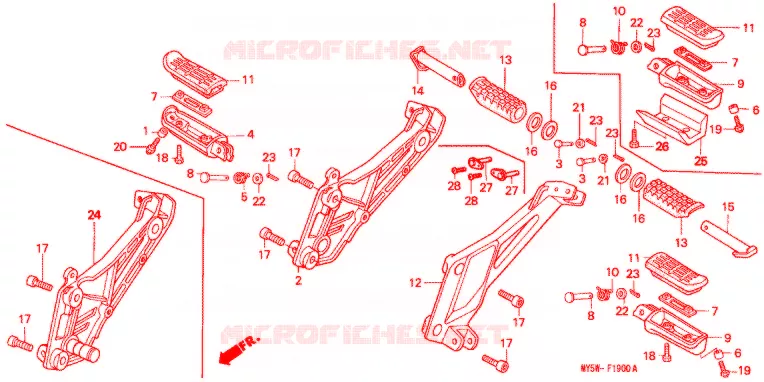 REPOSE PIED Honda MOTO 500 CB 1999  CB500X