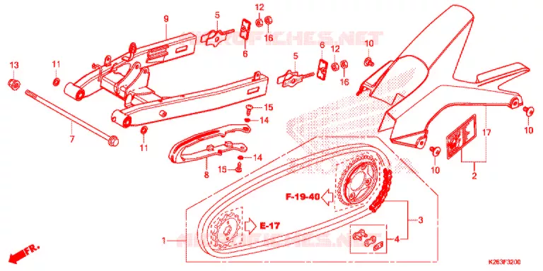 BRAS OSCILLANT Honda MOTO 125 MSX 2013  MSX125D