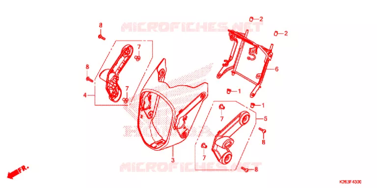 ENTOURAGE DE PHARE Honda MOTO 125 MSX 2013  MSX125D