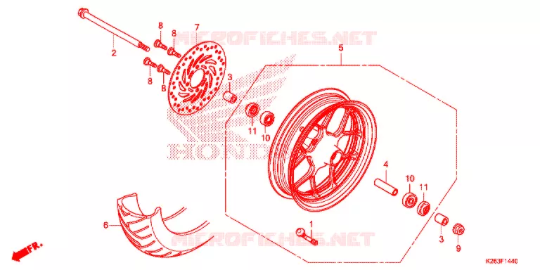 ROUE AVANT Honda MOTO 125 MSX 2013  MSX125D