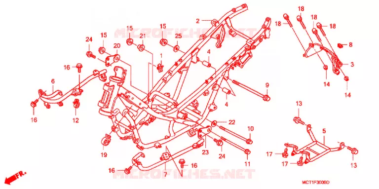 CADRE Honda SCOOTER 600 SILVERWING 2001  FJS6001