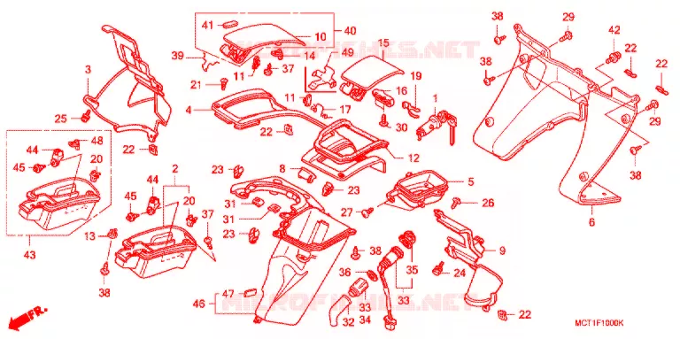 PROTEGE JAMBES (FJS4002 FJS6001/2) Honda SCOOTER 600 SILVERWING 2002  FJS6001