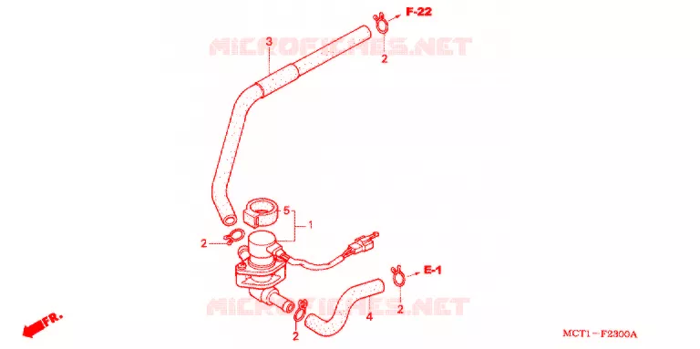 VALVE DE COMMANDE D'INJECTION D'AIR Honda SCOOTER 600 SILVERWING 2001  FJS6001