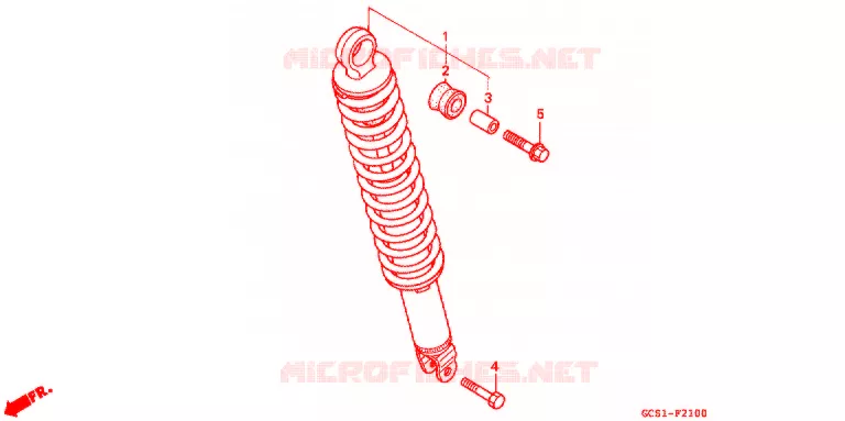 AMORTISSEUR ARRIERE Honda SCOOTER 100 LEAD 2001  NH1001