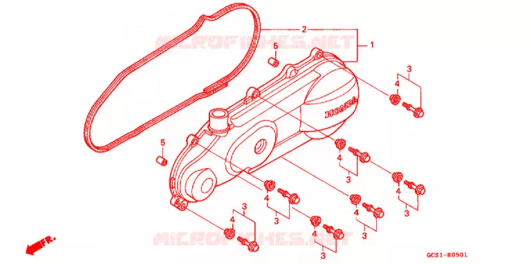 COUVERCLE GAUCHE (NH100) Honda SCOOTER 100 LEAD 2001  NH1001