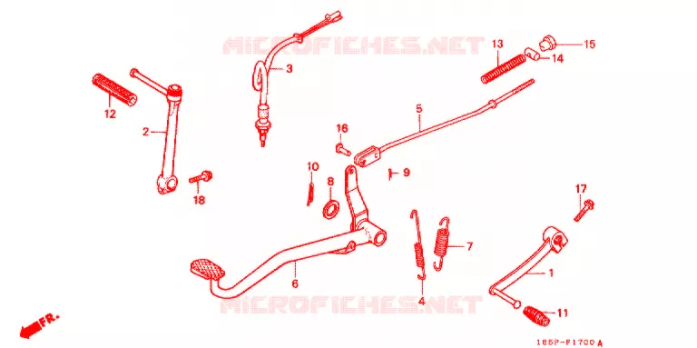 PEDALE - KICK Honda MOTO 50 MONKEY 2001  Z50J1_M