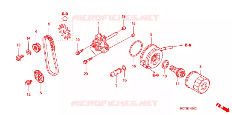 POMPE A HUILE Honda SCOOTER 600 SILVERWING 2002  FJS6002