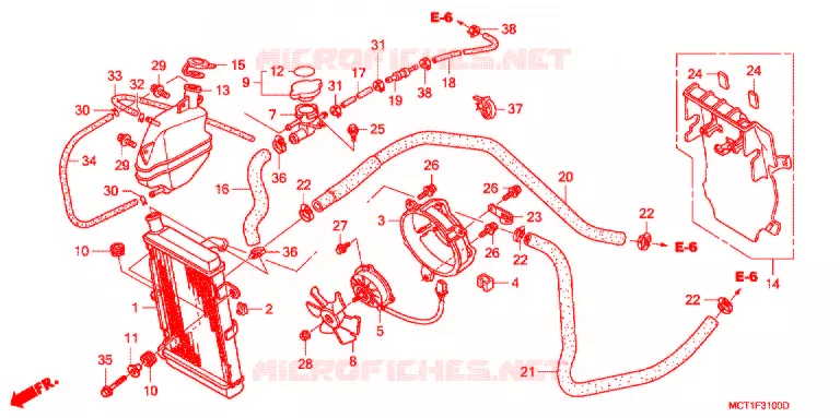 RADIATEUR Honda SCOOTER 600 SILVERWING 2002  FJS6002