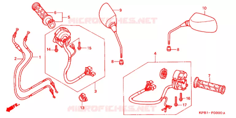COMMODO - LEVIER - CABLE Honda SCOOTER 250 FORZA 2002  NSS2502_J